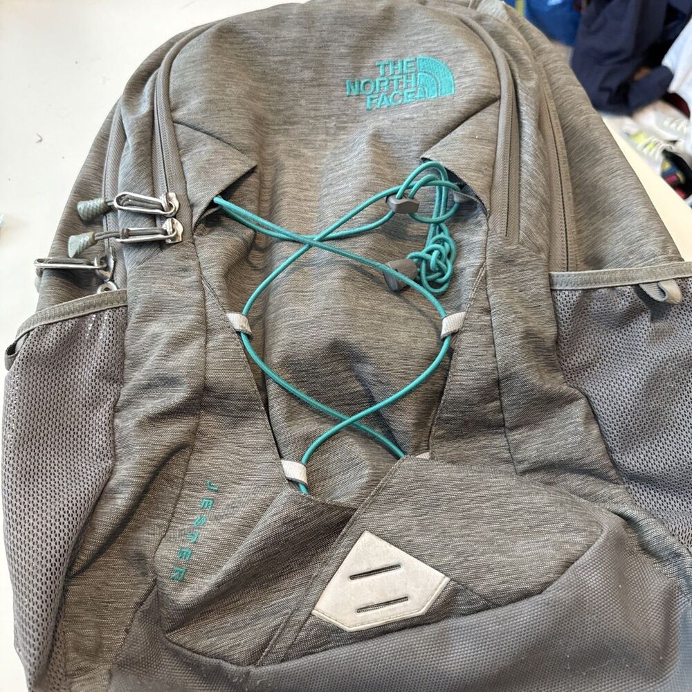 The North Face Jester Gray Backpack 15" Laptop Compartment Padded Straps 4P